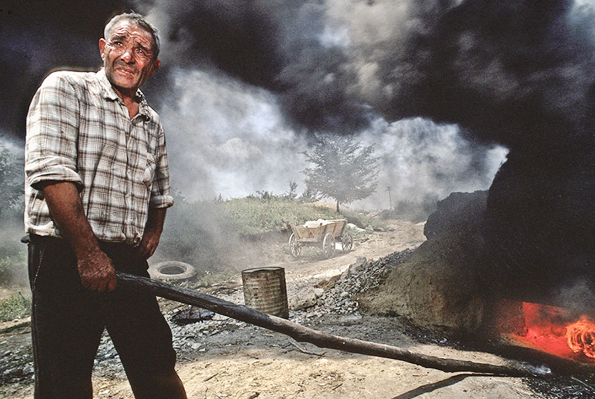 Kohlearbeiter in Bulgarien, 1990